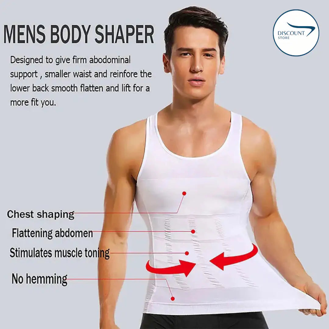 Men’s Slimming Body Shaper Vest – Hide Belly Fat, Improve Posture & Get Instant Slim Look